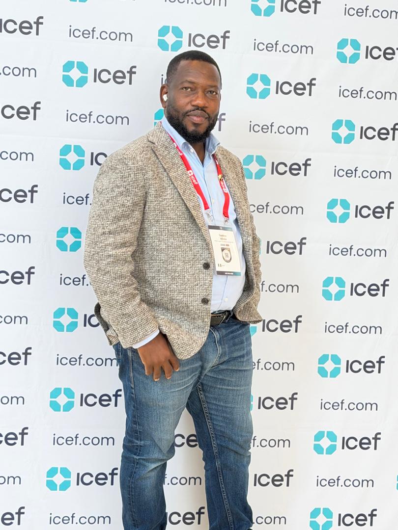 Taofeek Ajibike attending an ICEF international education event